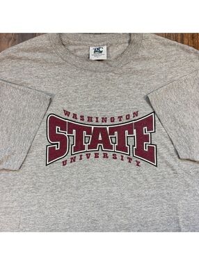 Vintage 90s TLC Sportswear Washington State WSU Graphic Tee Large College